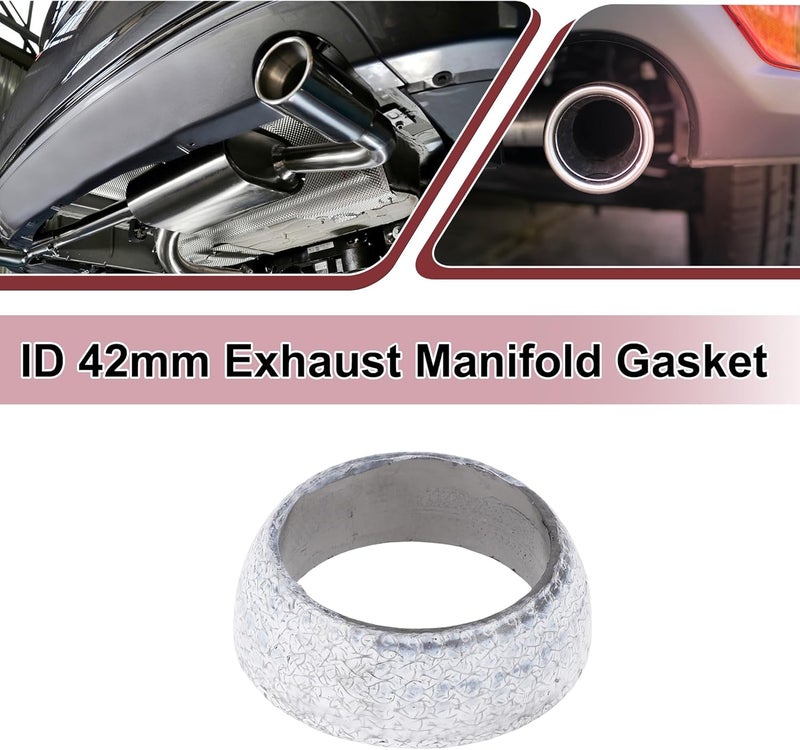 REPAIROCK ID 42mm Exhaust Manifold Gasket Prevent Leak Noise Exhaust Donut Gasket Muffler Ring Exhaust Flange Gasket for Car SUV Truck RV Graphite - Image 2